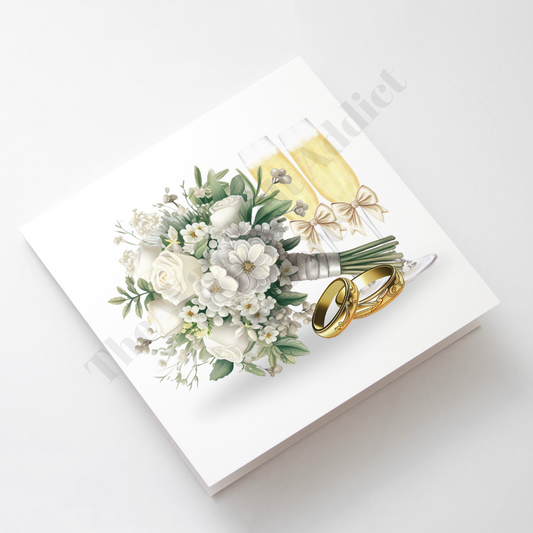 Personalised Wedding Bouquet Card