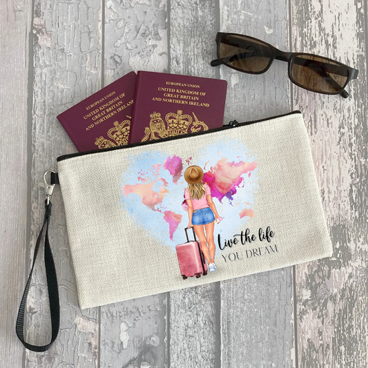 Live the Life You Dream Travel Pouch