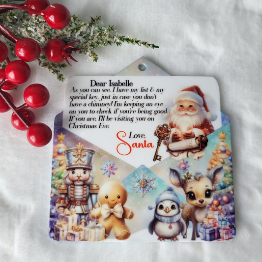 Letters from Santa - Hanging Decoration - Personalised