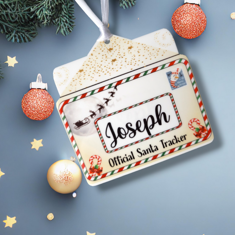 Personalised Santa Tracker Hanging Ornament