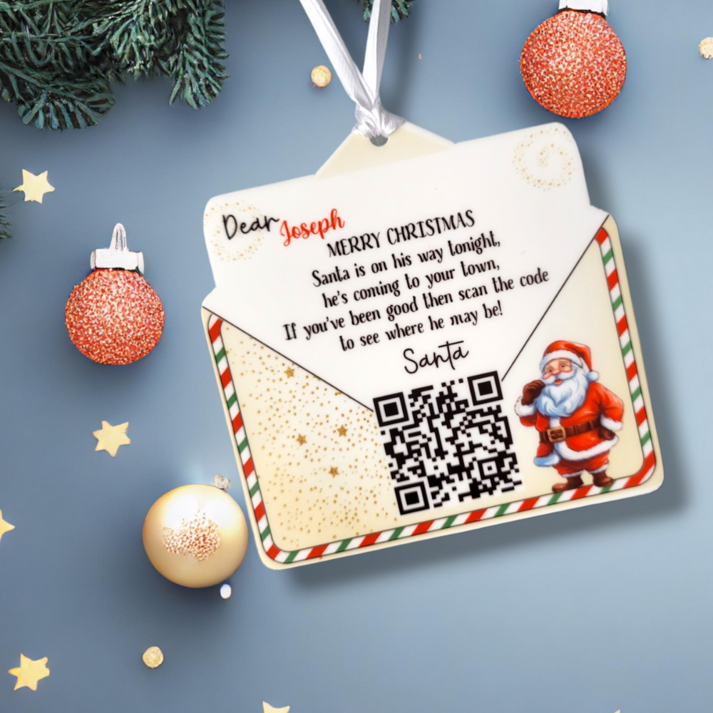 Personalised Santa Tracker Hanging Ornament