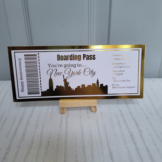 Personalised Foiled Tickets.