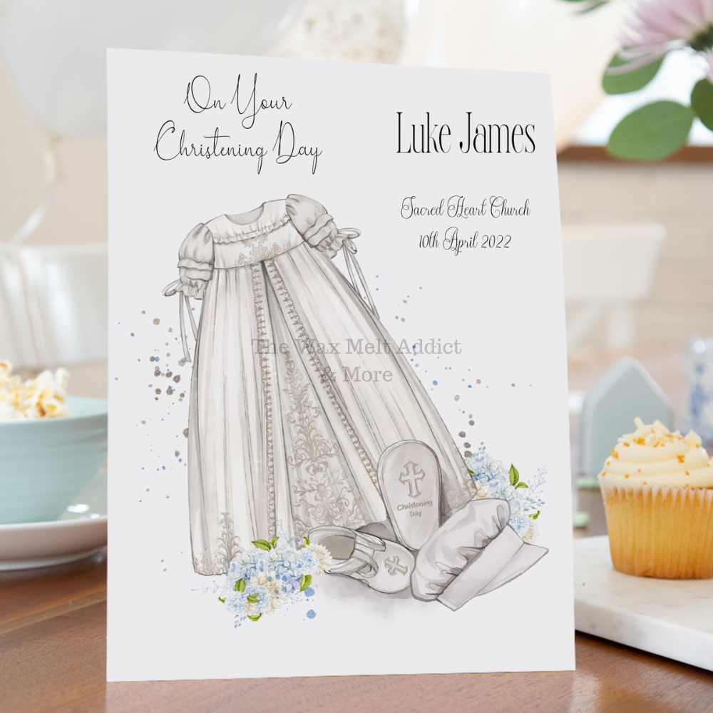 Personalised Christening Cards - Boys