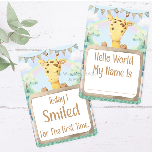 Baby Milestone Cards - Giraffe