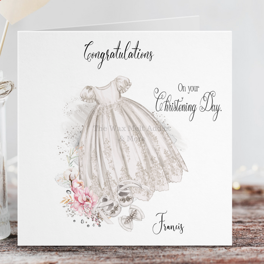 Personalised Christening Cards - Girls