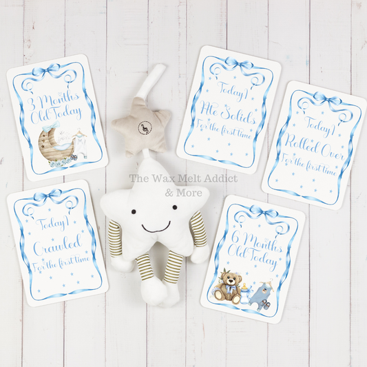 Baby Milestone Cards- Blue