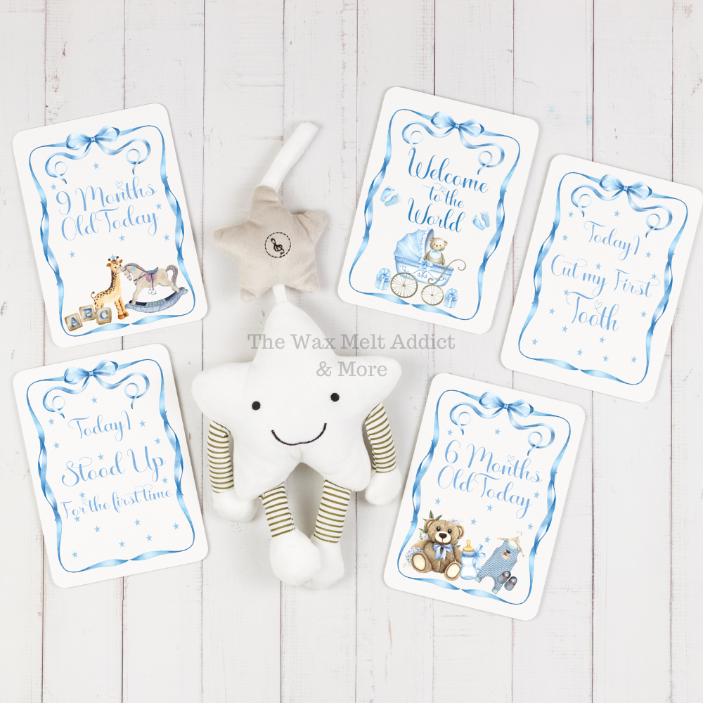 Baby Milestone Cards- Blue