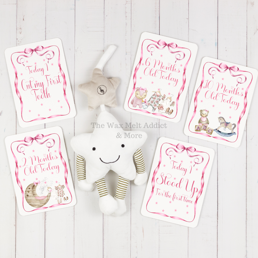 Baby Milestone Cards - Pink